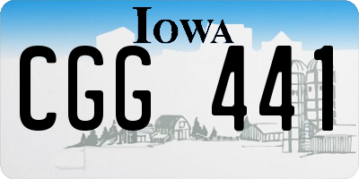 IA license plate CGG441