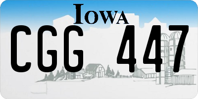 IA license plate CGG447
