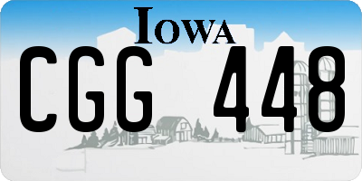 IA license plate CGG448
