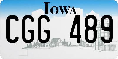 IA license plate CGG489
