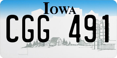 IA license plate CGG491