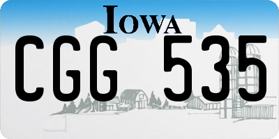 IA license plate CGG535
