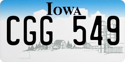 IA license plate CGG549