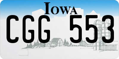 IA license plate CGG553