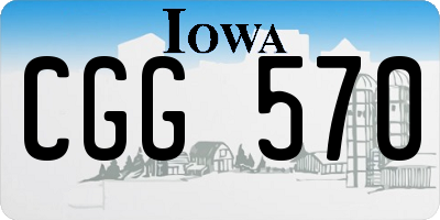 IA license plate CGG570