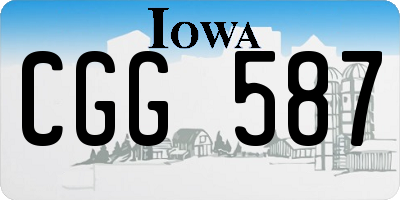 IA license plate CGG587