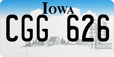 IA license plate CGG626