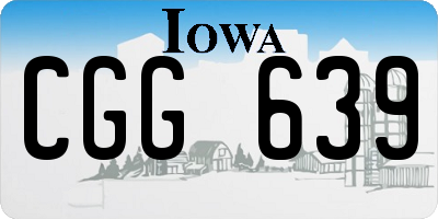 IA license plate CGG639