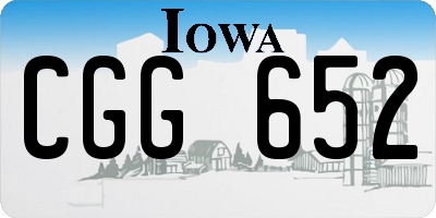 IA license plate CGG652