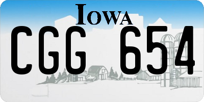 IA license plate CGG654