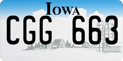 IA license plate CGG663