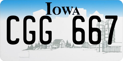 IA license plate CGG667