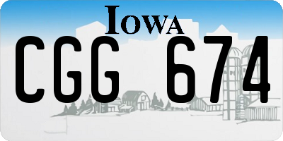 IA license plate CGG674