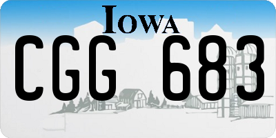 IA license plate CGG683