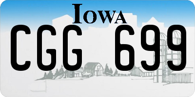 IA license plate CGG699