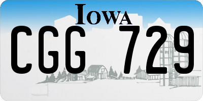 IA license plate CGG729
