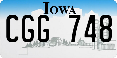 IA license plate CGG748
