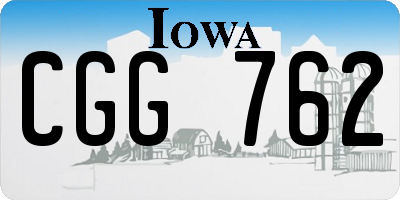 IA license plate CGG762