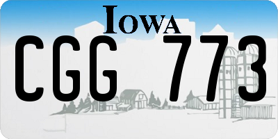 IA license plate CGG773