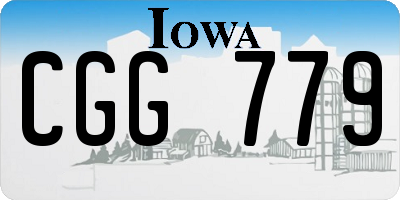 IA license plate CGG779