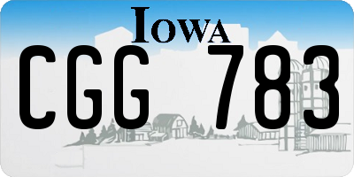 IA license plate CGG783