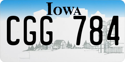 IA license plate CGG784