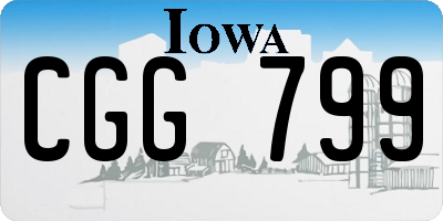 IA license plate CGG799