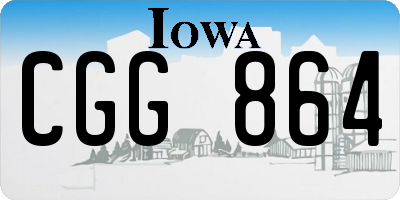 IA license plate CGG864