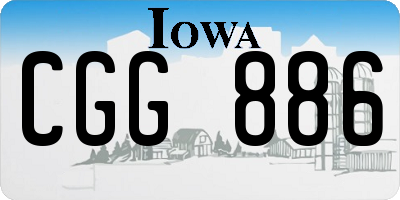 IA license plate CGG886