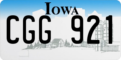 IA license plate CGG921