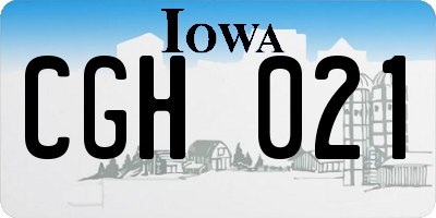 IA license plate CGH021