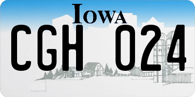 IA license plate CGH024