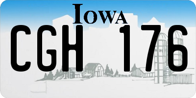 IA license plate CGH176