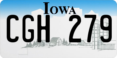 IA license plate CGH279