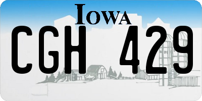 IA license plate CGH429
