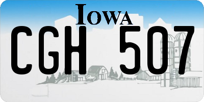 IA license plate CGH507