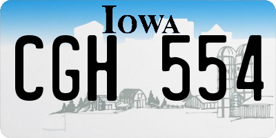 IA license plate CGH554