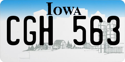 IA license plate CGH563