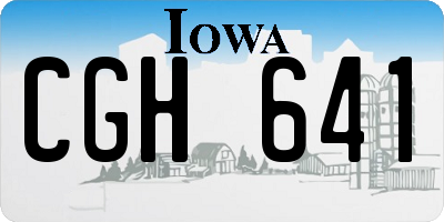 IA license plate CGH641