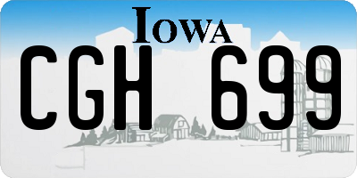 IA license plate CGH699