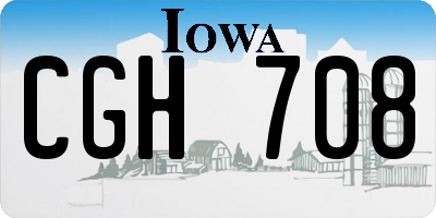 IA license plate CGH708