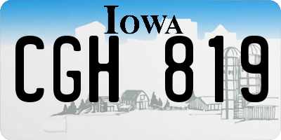 IA license plate CGH819