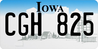 IA license plate CGH825