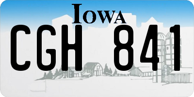 IA license plate CGH841