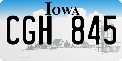 IA license plate CGH845