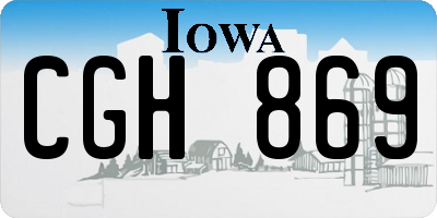 IA license plate CGH869