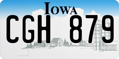 IA license plate CGH879