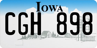 IA license plate CGH898