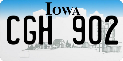 IA license plate CGH902