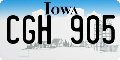 IA license plate CGH905
